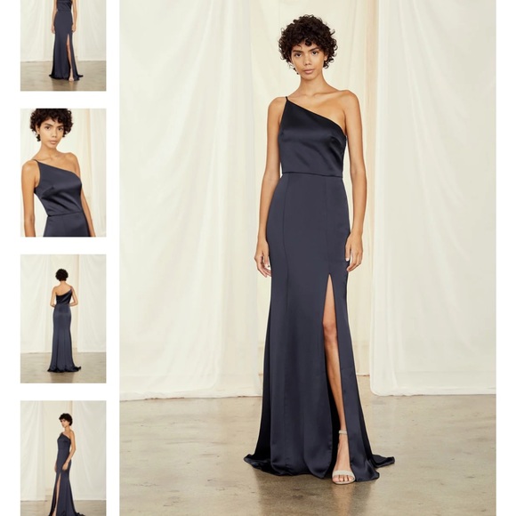 Amsale Long Bridesmaid Dress Kaia SAGE SIZE 2 - Picture 2 of 9